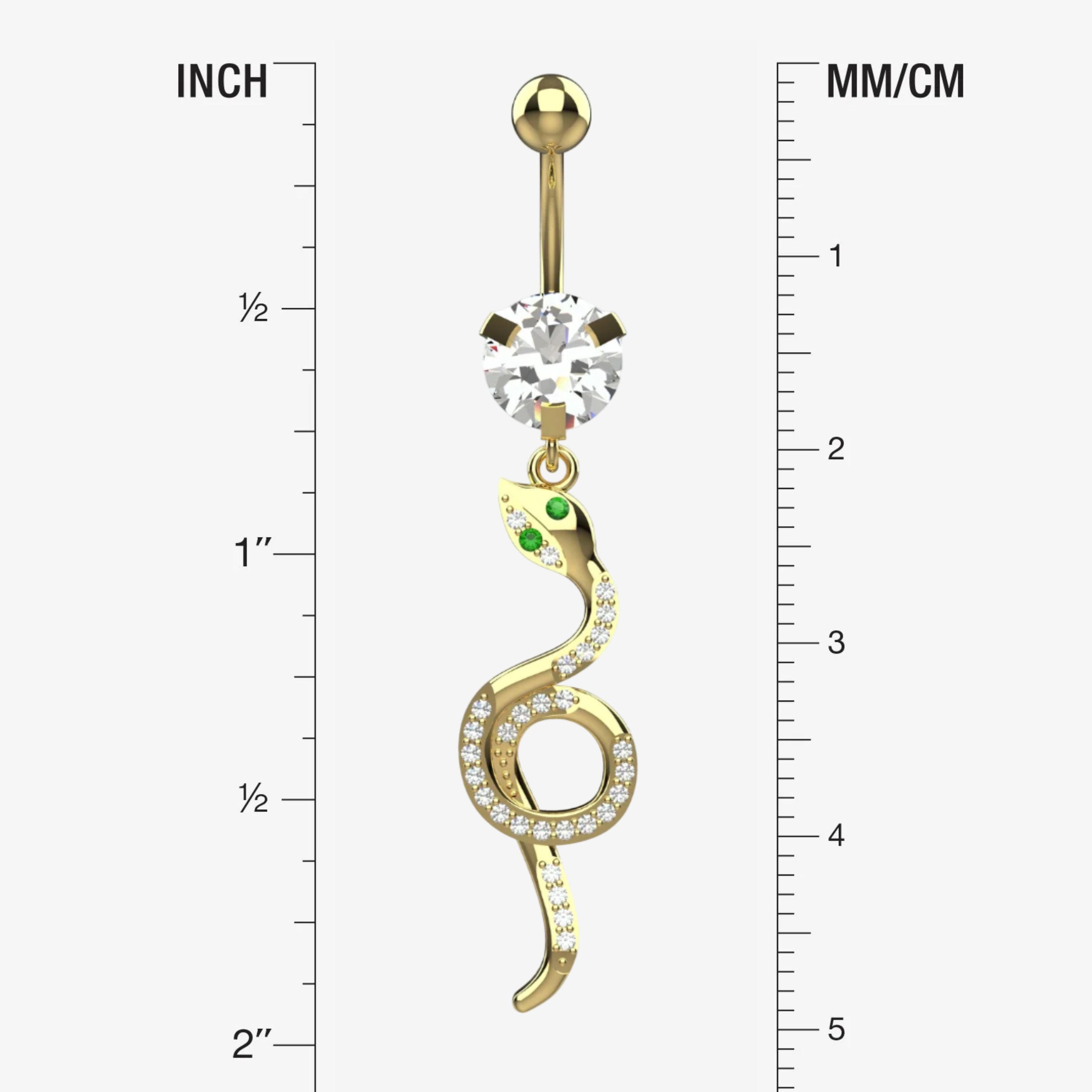 Belly Button Ring Piercing - Size Guide