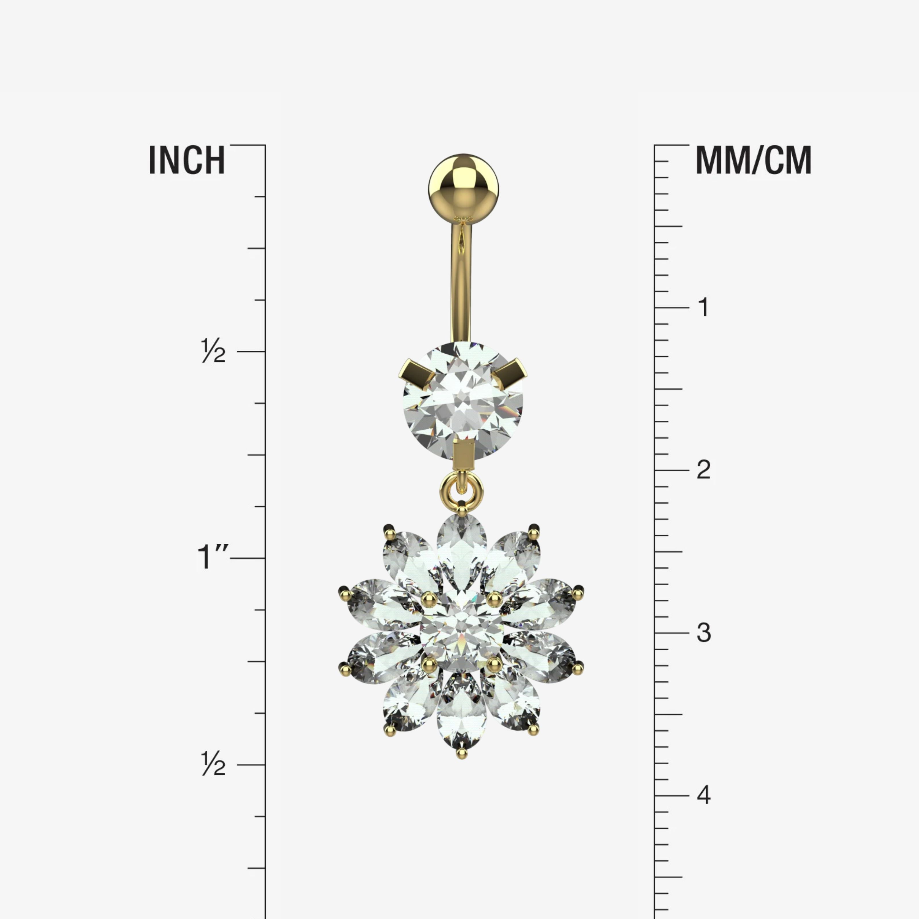 Belly Button Ring Piercing - Size Guide