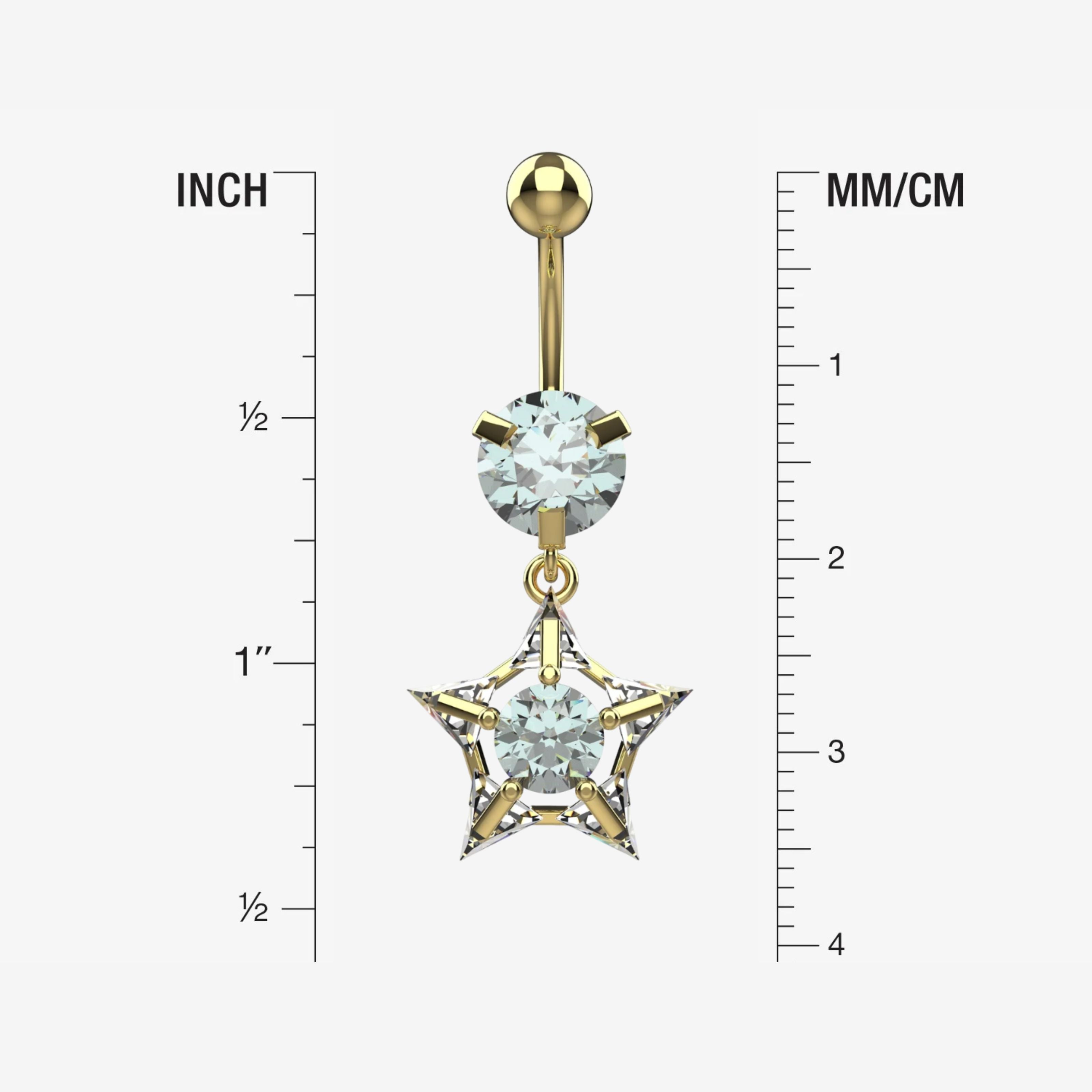 Belly Button Ring Piercing - Size Guide