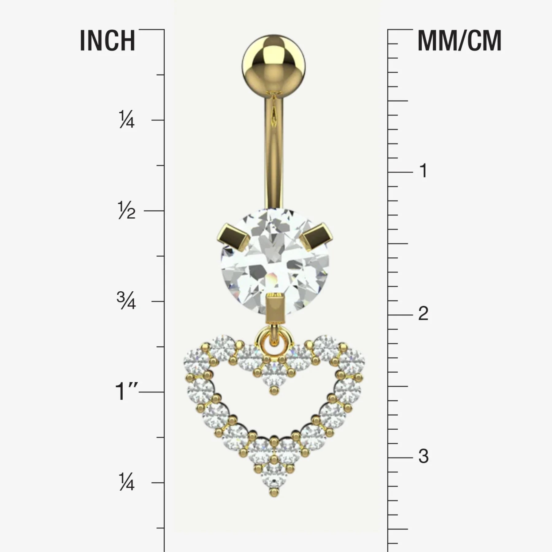 Belly Ring Piercing - Size Guide