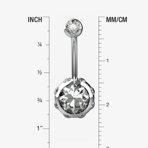 Silver Belly Button Ring Piercing - Size Guide