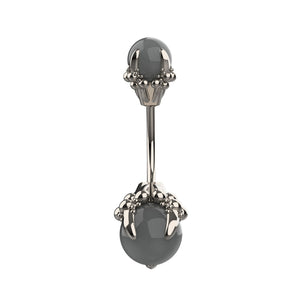 cute silver belly button ring - dainty navel piercing jewellery belly rings - IndoLibas