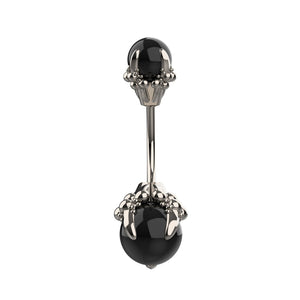 cute silver belly button ring - dainty navel piercing jewellery belly rings - IndoLibas