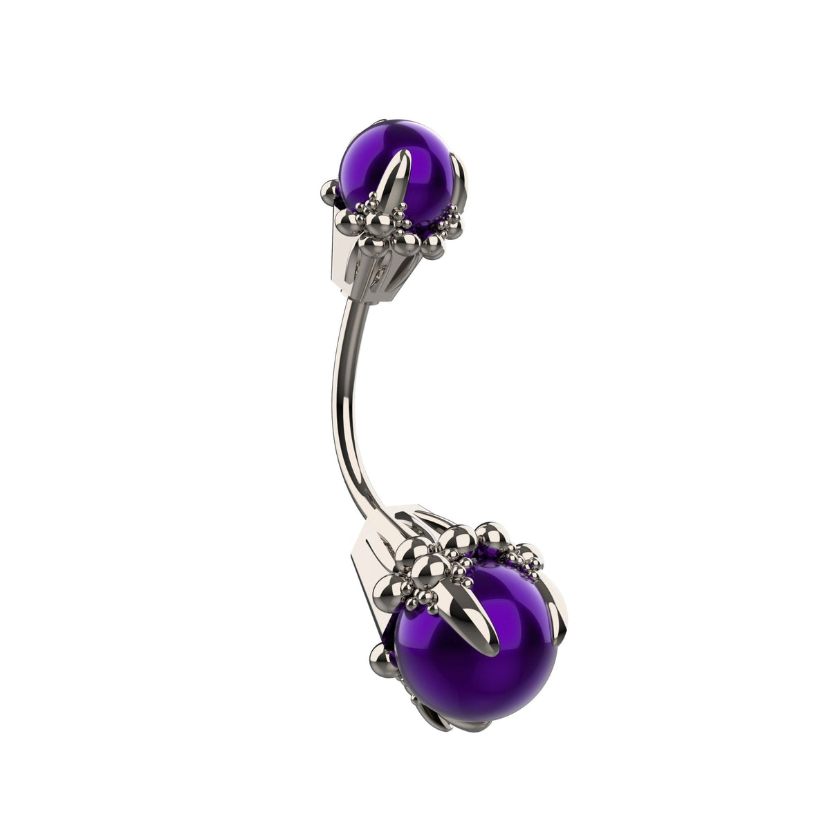 cute silver belly button ring - dainty navel piercing jewellery belly rings - IndoLibas