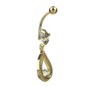Diamond Belly Button Ring – Navel Piercing Jewelry - IndoLibas