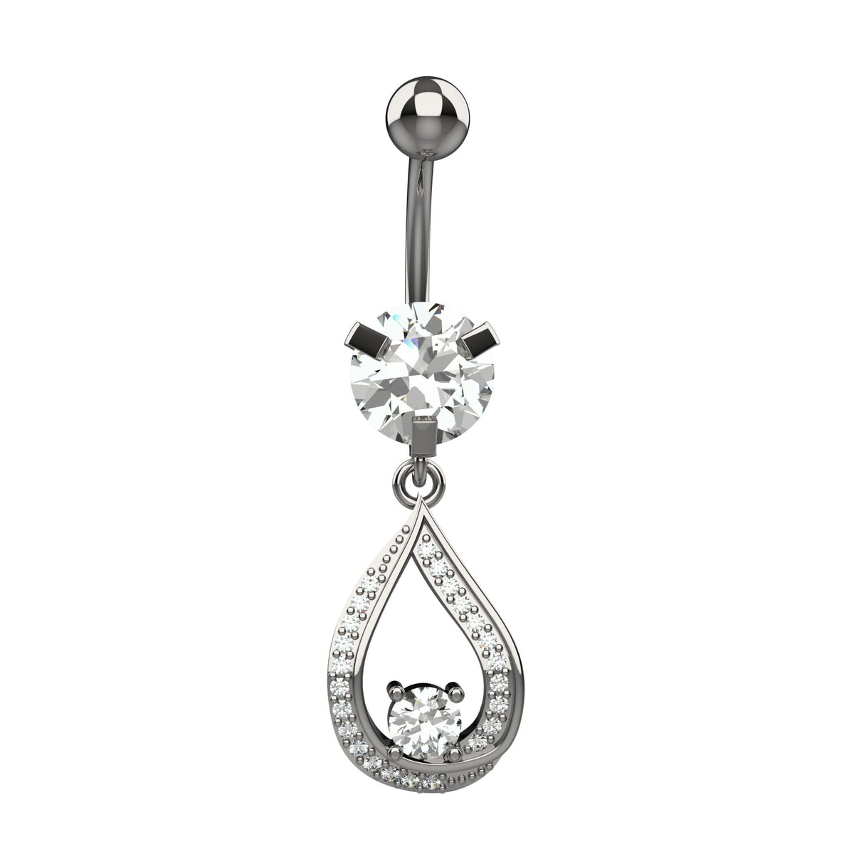 Diamond Belly Button Ring – Navel Piercing Jewelry - IndoLibas