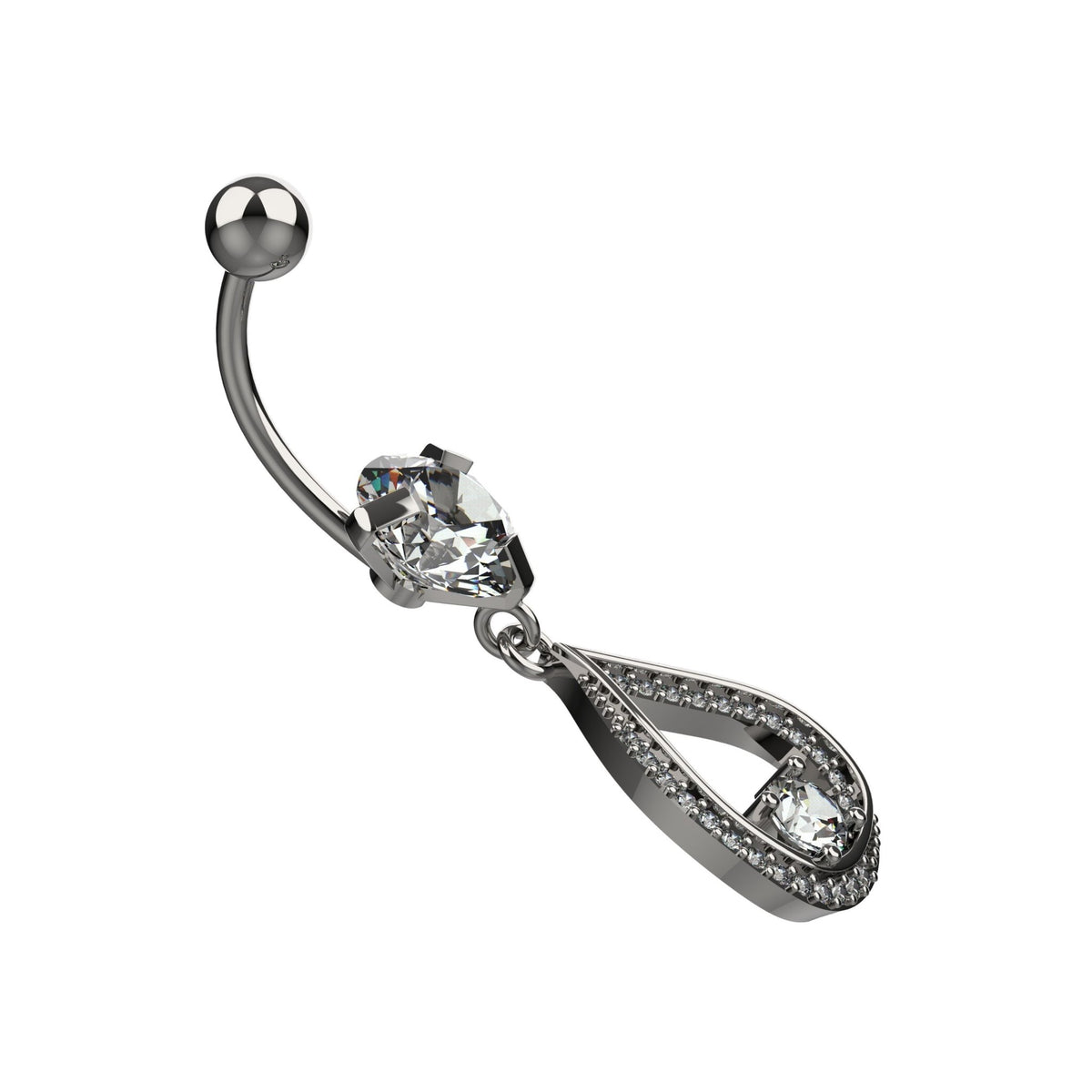 Diamond Belly Button Ring – Navel Piercing Jewelry - IndoLibas