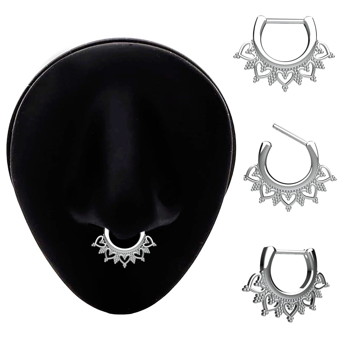 ethnic septum jewellery - septum ring for pierced nose piercing - IndoLibas