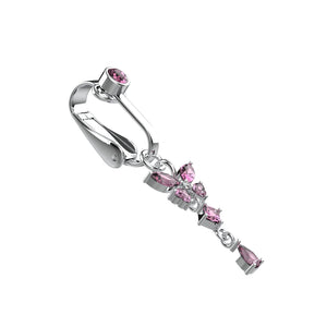 Plain ball fake belly ring available in three metal finishes