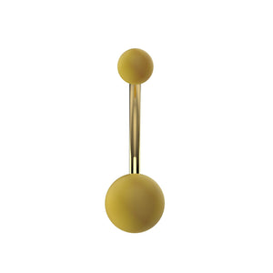 14G matte gold stainless steel ball belly button ring