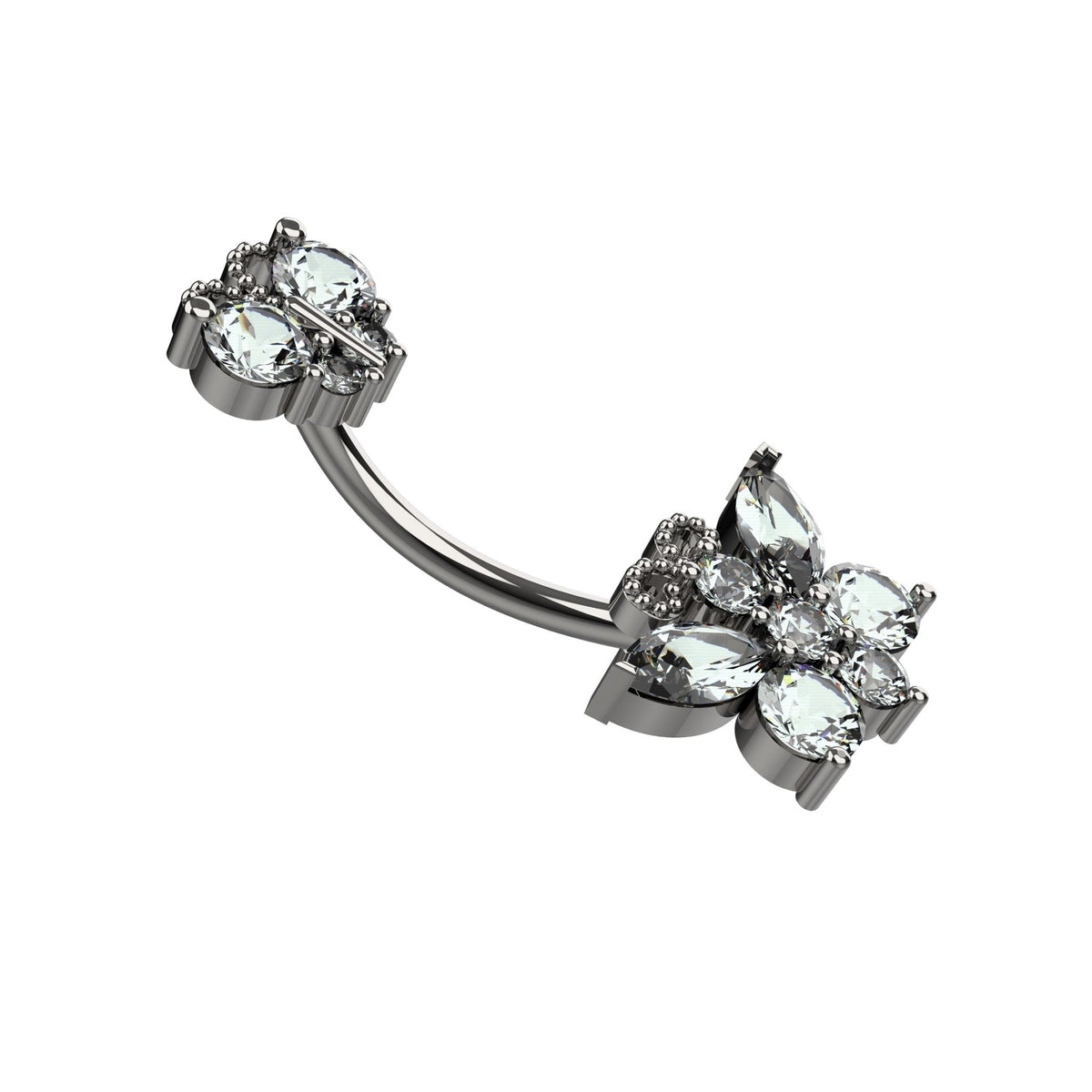 Gold Belly Piercing Jewelry - Luxury Heart Navel Rings - IndoLibas