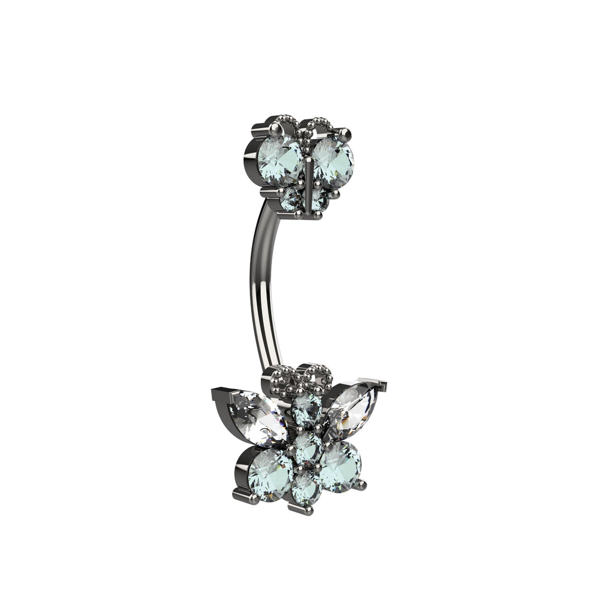 Gold Belly Piercing Jewelry - Luxury Heart Navel Rings - IndoLibas