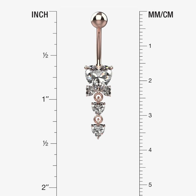 Large heart shaped clear CZ crystal with two round side stones