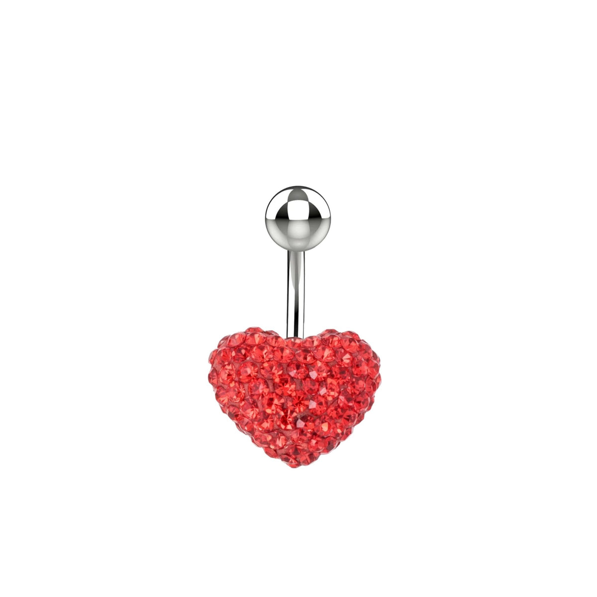 heart design belly ring piercing jewellery - gold belly button rings - IndoLibas