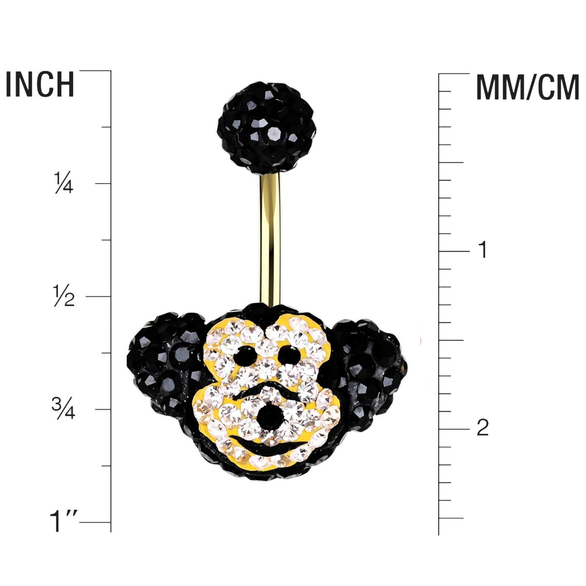 Monkey Belly Button Ring | Cute Navel Piercing Jewellery - IndoLibas