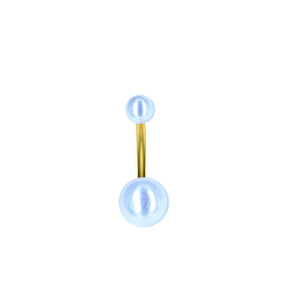 pearl belly ring piercing - gold and silver belly rings jewellery - IndoLibas