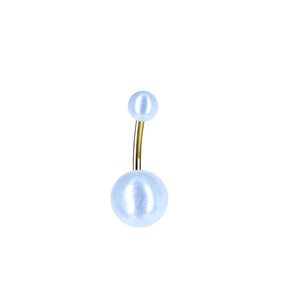 pearl belly ring piercing - gold and silver belly rings jewellery - IndoLibas