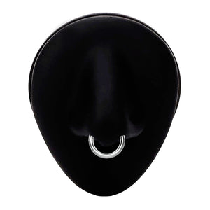 septum ring traditional silver - indian nose piercing jewellery - IndoLibas