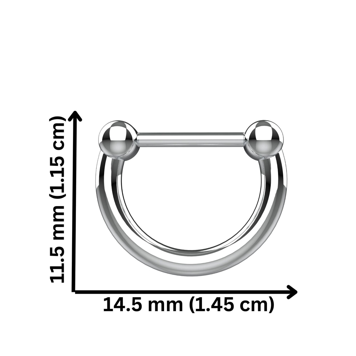 septum ring traditional silver - indian nose piercing jewellery - IndoLibas