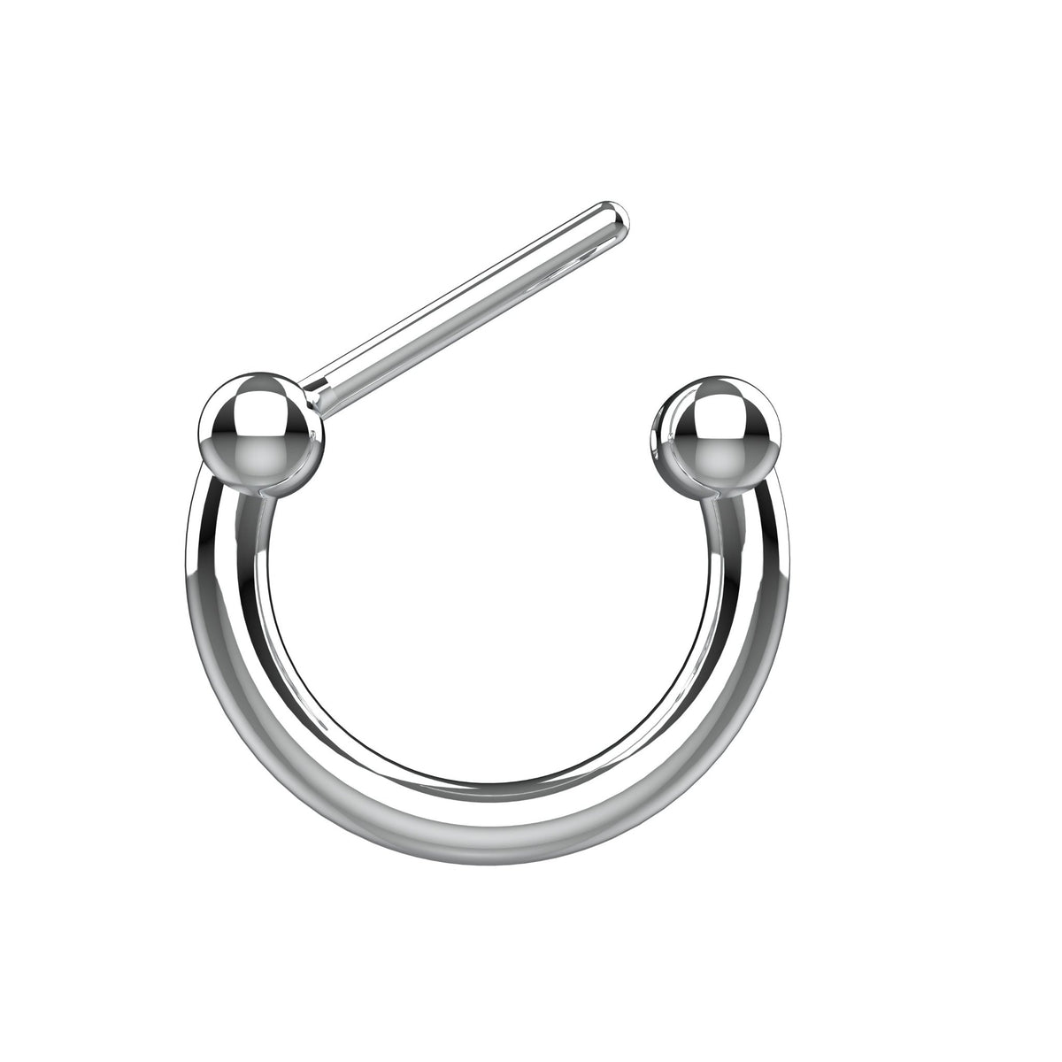 septum ring traditional silver - indian nose piercing jewellery - IndoLibas