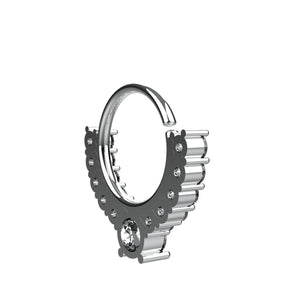 silver septum ring - tribal nose ring piercing, indian nose hoop - IndoLibas