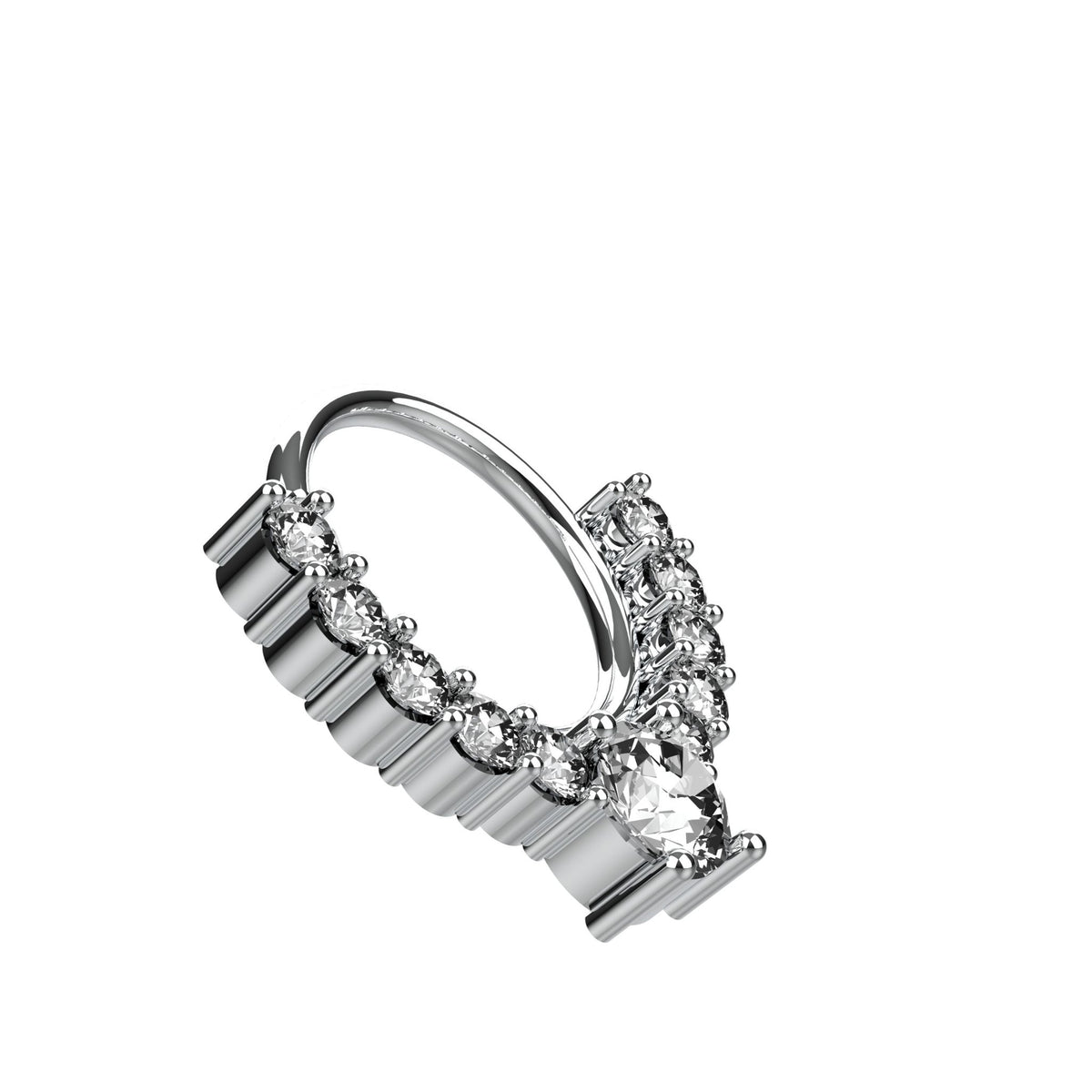 silver septum ring - tribal nose ring piercing, indian nose hoop - IndoLibas