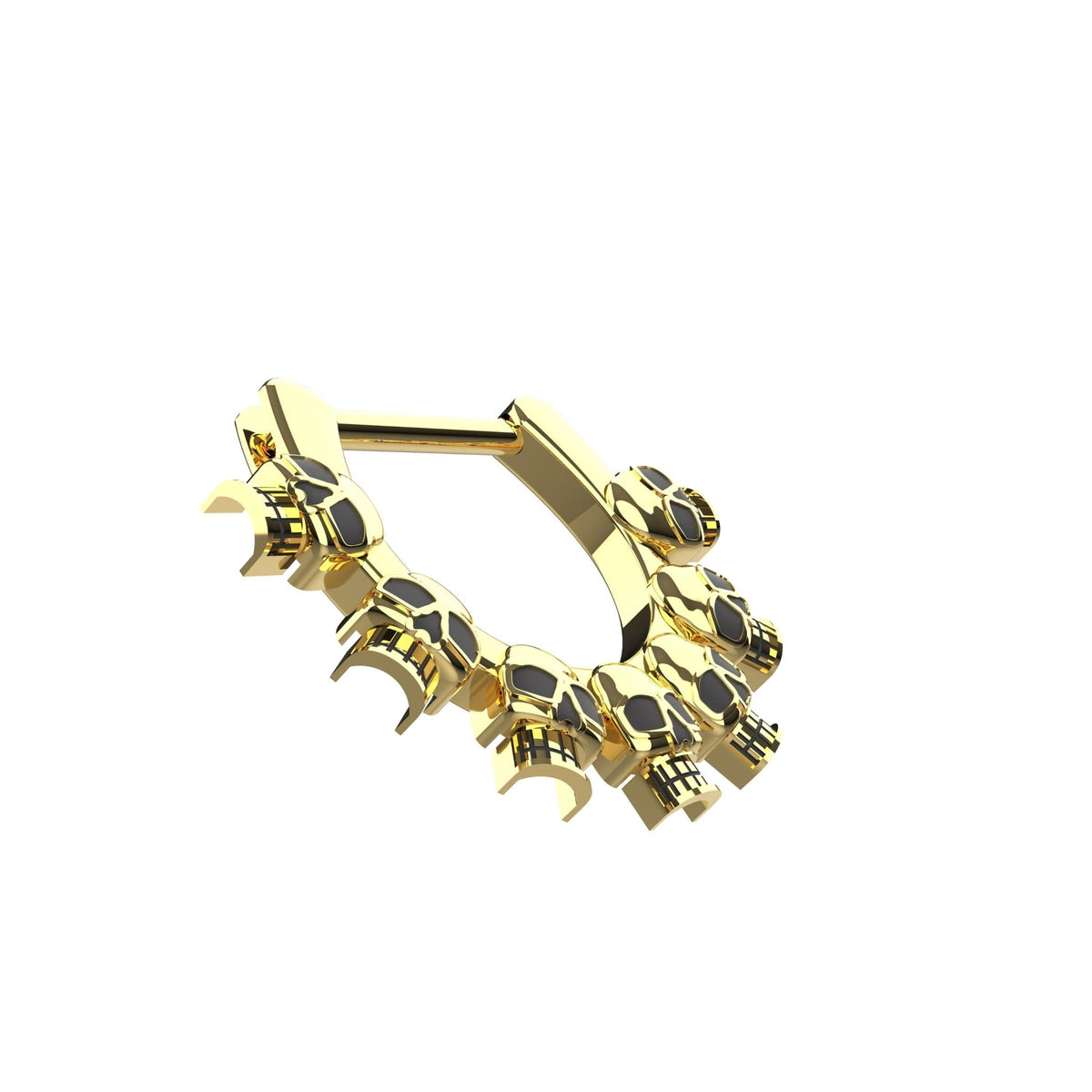 skull design septum ring gold septum piercing tribal jewellery - IndoLibas