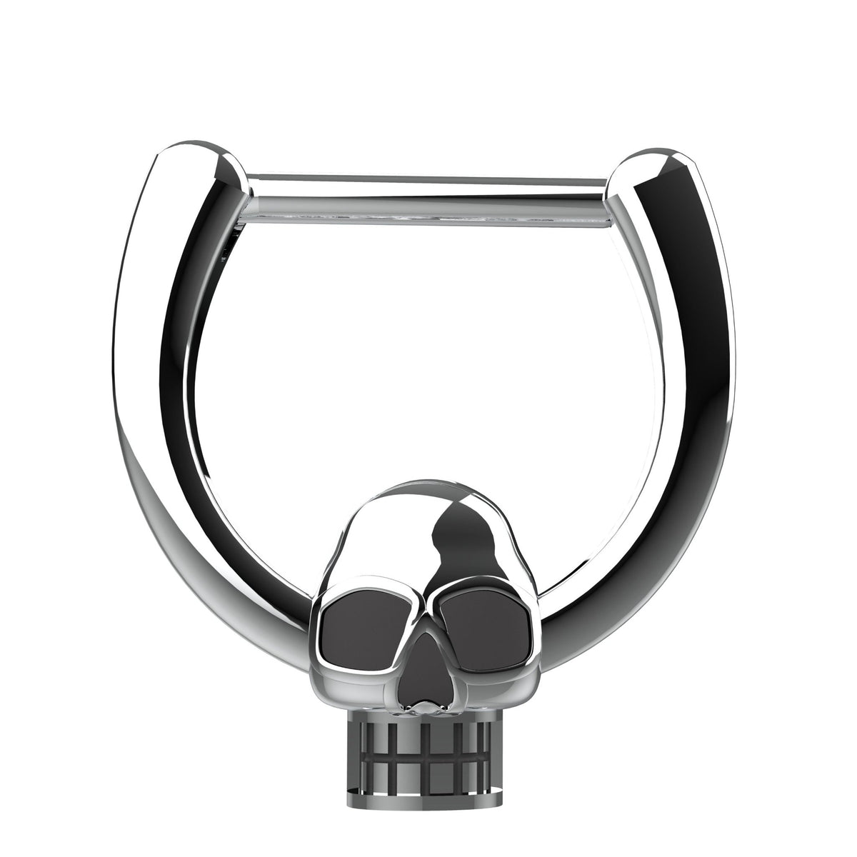 skull septum ring silver - tribal traditional indian nose jewellery - IndoLibas