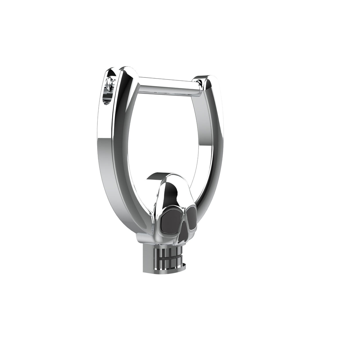 skull septum ring silver - tribal traditional indian nose jewellery - IndoLibas