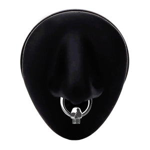 skull septum ring silver - tribal traditional indian nose jewellery - IndoLibas