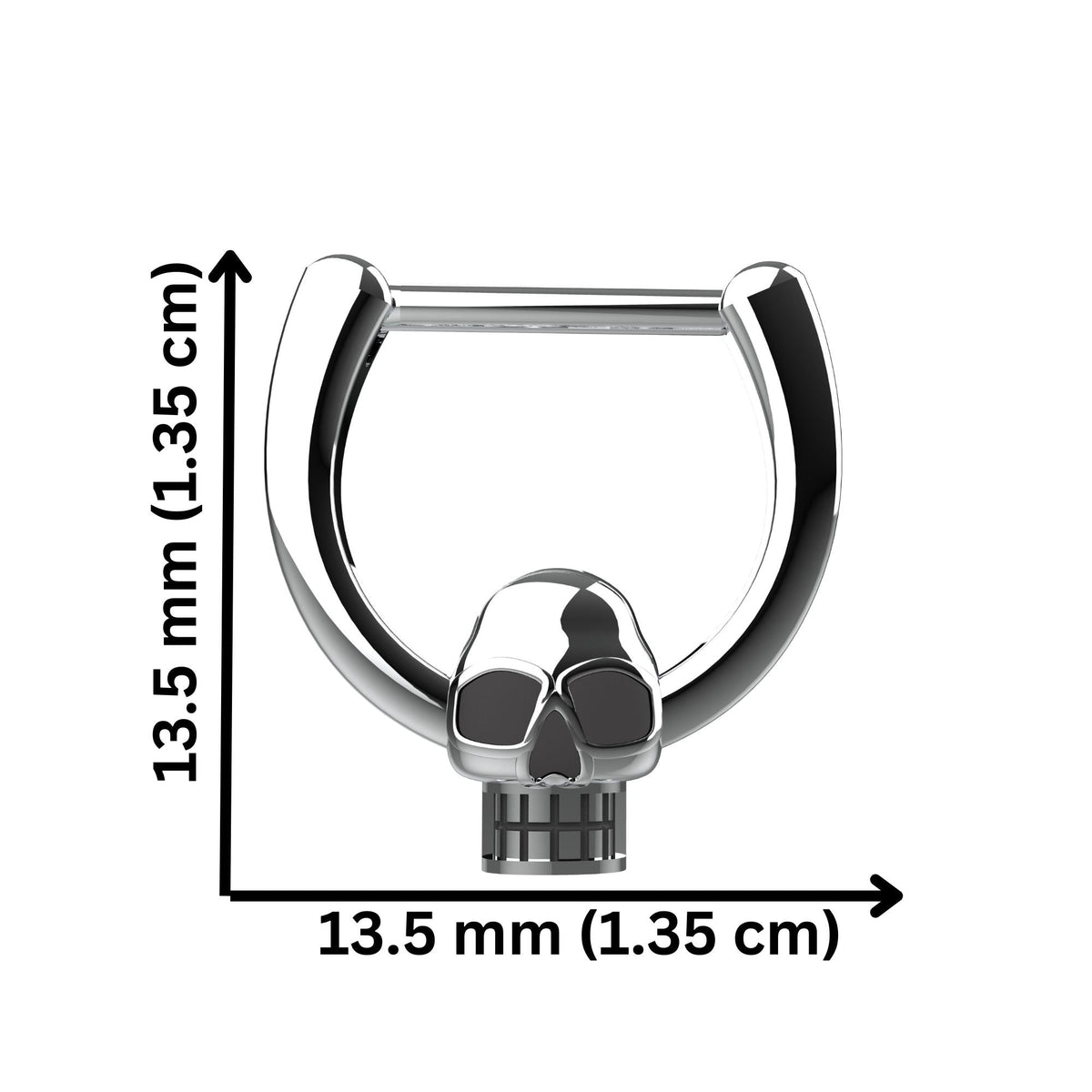 skull septum ring silver - tribal traditional indian nose jewellery - IndoLibas