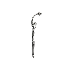 snake dangle belly button ring for women – 14g navel jewellery india - IndoLibas