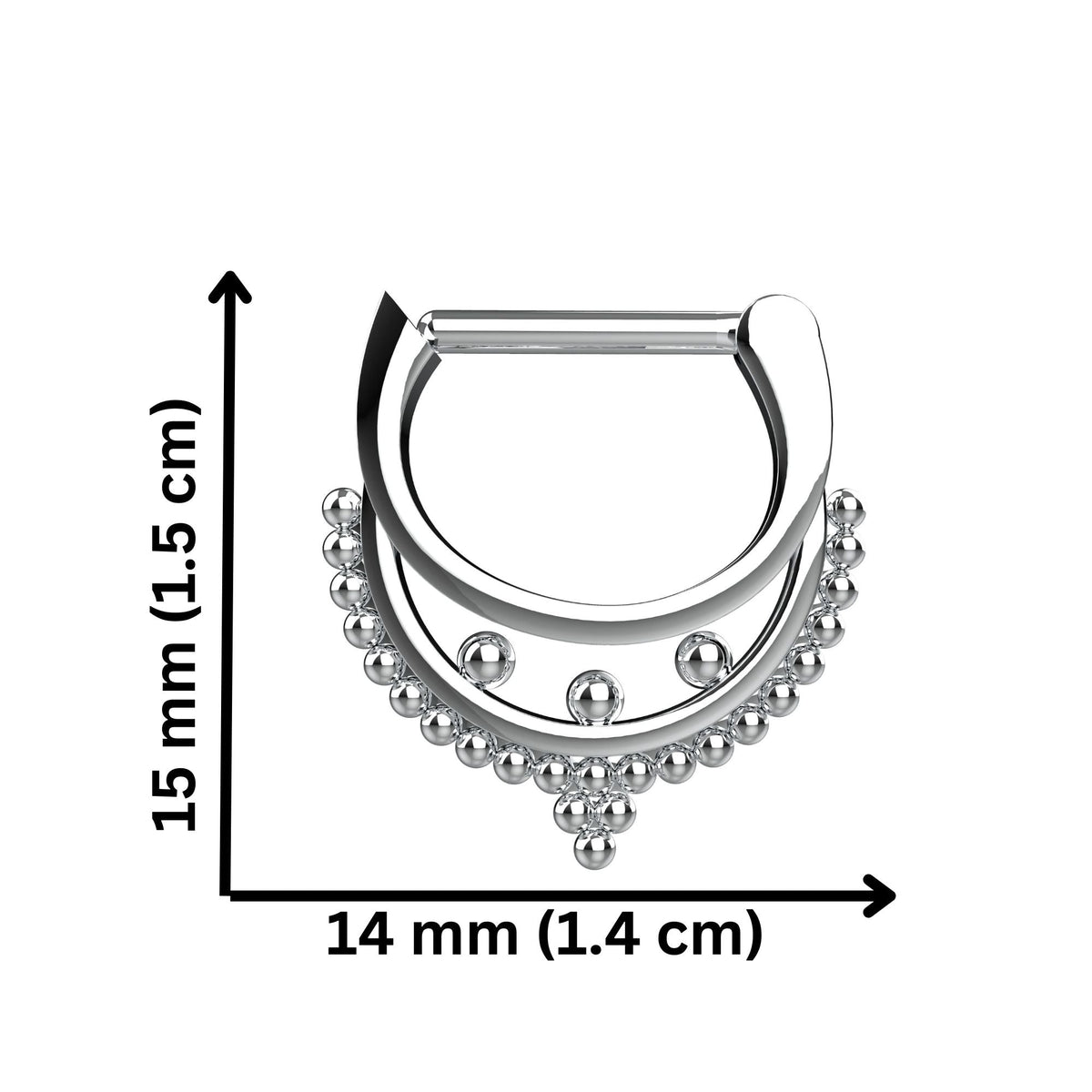 traditional septum ring - tribal nose ring, ethnic piercing jewellery - IndoLibas