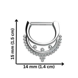 traditional septum ring - tribal nose ring, ethnic piercing jewellery - IndoLibas