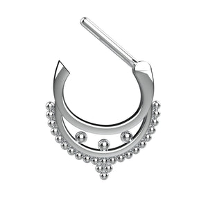 traditional septum ring - tribal nose ring, ethnic piercing jewellery - IndoLibas