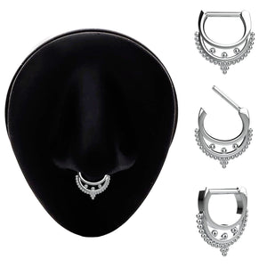 traditional septum ring - tribal nose ring, ethnic piercing jewellery - IndoLibas